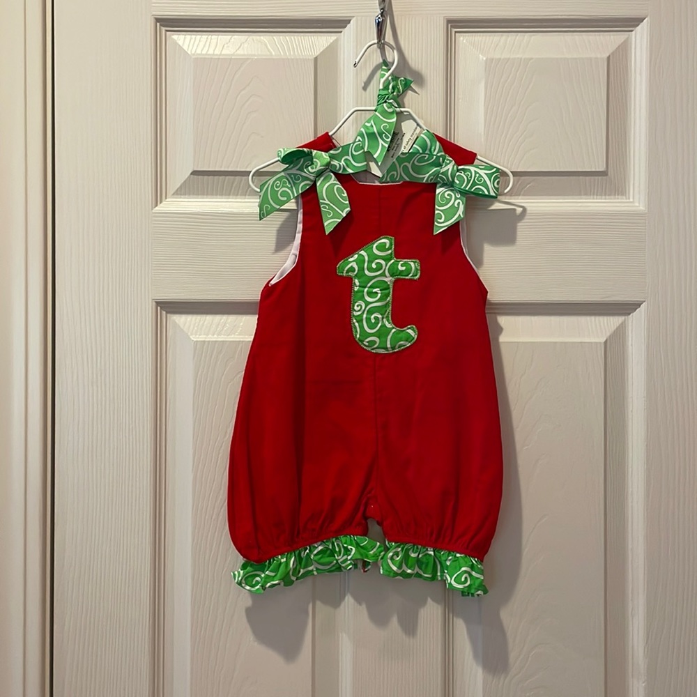 Mud Pie Initial baby size 0-6 months Corduroy one piece outfit new with tags